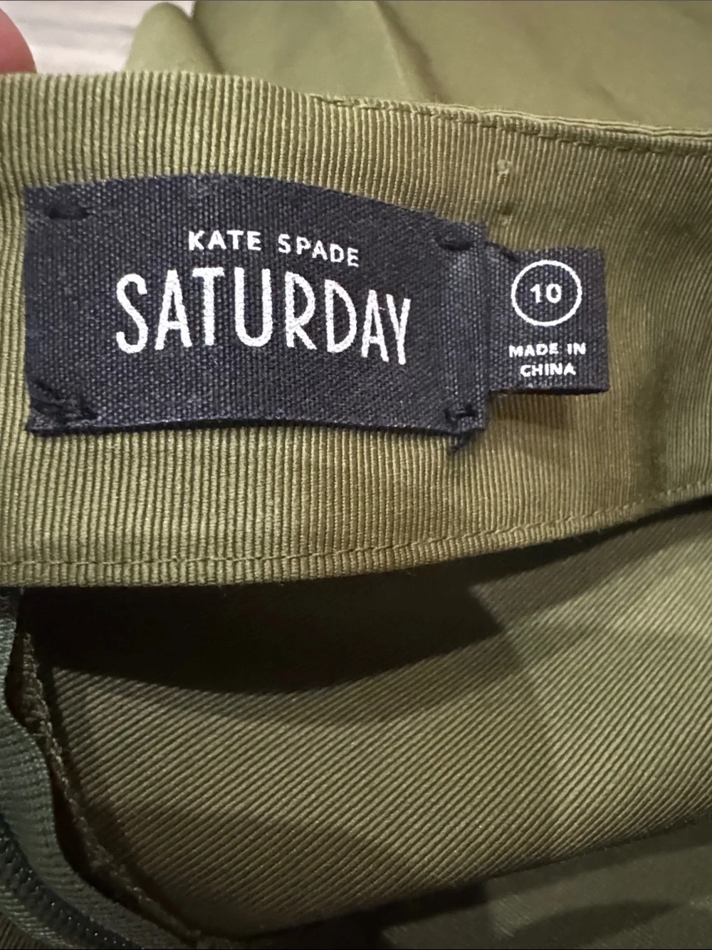 kate spade Saturday Olive Green High-Waist Tailored Shorts